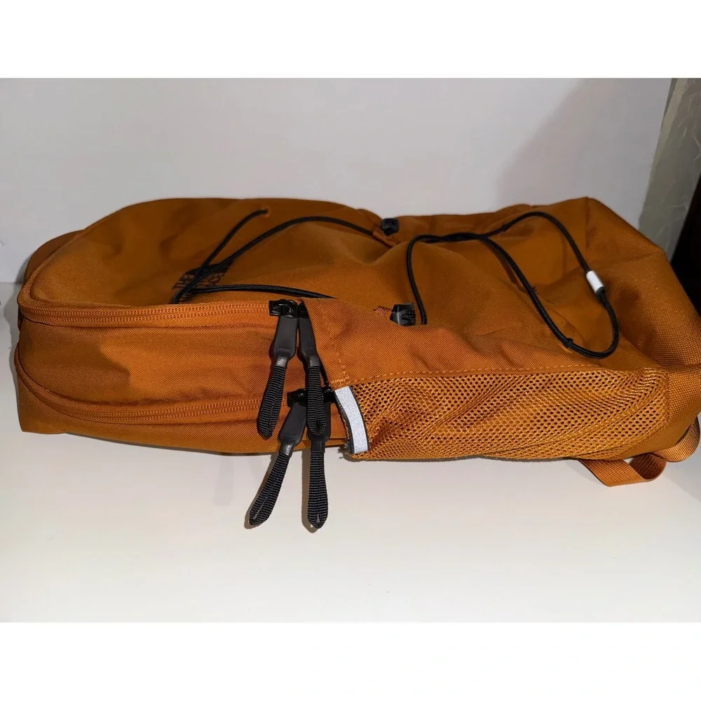 The North Face Jester Backpack Leather Brown Orange NF0A3VXF Laptop Bag NWOT